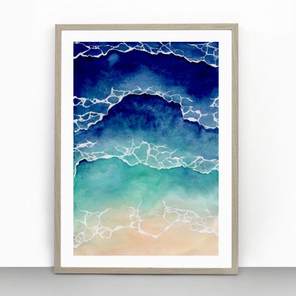 Other - Print of ORIGINAL Watercolour Painting 🌊 Waves